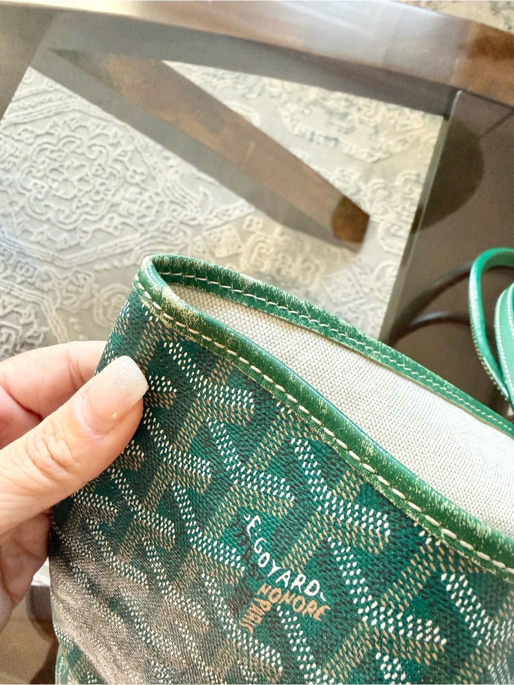 👜 Authentic Goyard Saint Louis PM Tote - Green - Picture 9 of 16